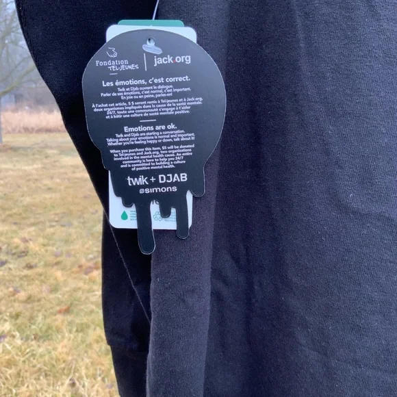 Simons Twik Graphic T Shirt Dress Black with Pink size L new with tags - Picture 4 of 8